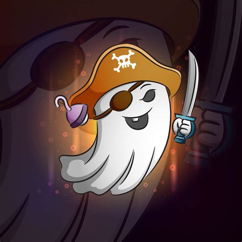 The ghost pirates for esport logo design 4944790 Vector Art at Vecteezy