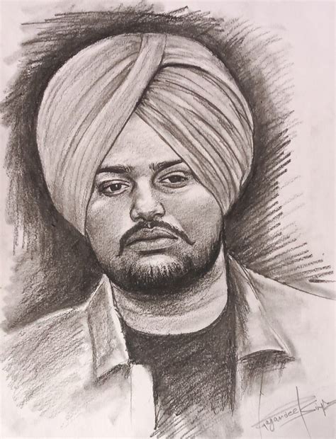 Sidhu moose Wala | Portrait sketches, Draw on photos, Painting style