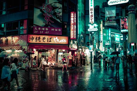 Tokyo Street at Night Royalty-Free Stock Photo