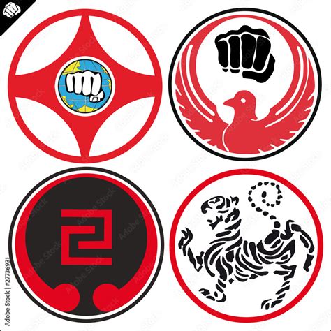 SIMBOL, LOGO Karate kyokushin,wado ryu,goju ryu,shotokan Stock Vector ...