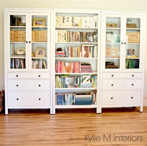 Unique Ikea Hemnes Bookcase Storage Cabinets With Doors And Shelves