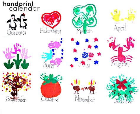 Handprint Kids Calendar Craft Idea - Crafty Morning