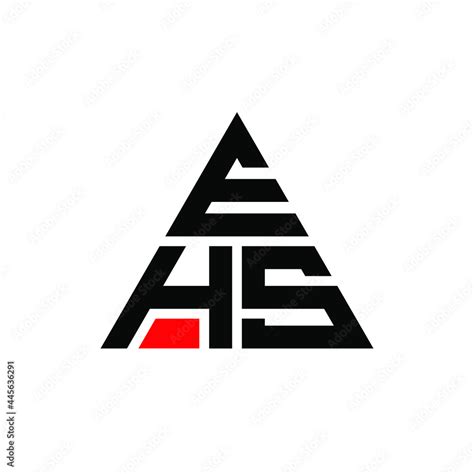 EHS triangle letter logo design with triangle shape. EHS triangle logo ...