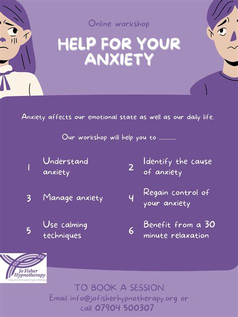 Help for your Anxiety - online workshop for individuals or groups - Jo Fisher Hypnotherapy