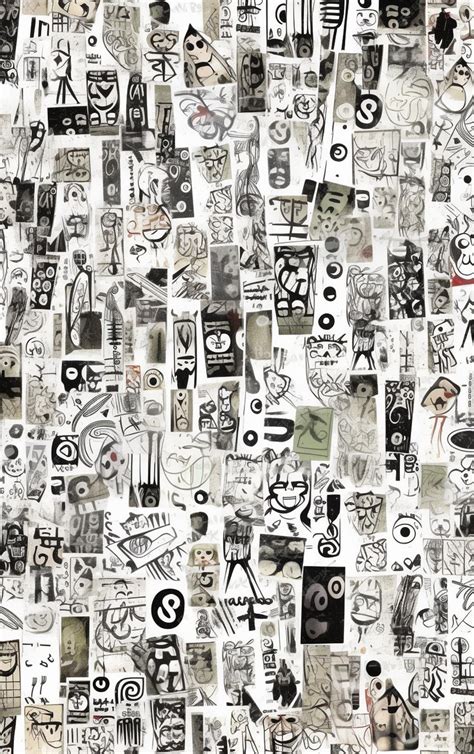 Premium AI Image | A large collage of drawings including one that says ...