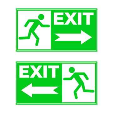 Emergency Fire Exit Door Signs Royalty Free SVG, Cliparts,, 44% OFF