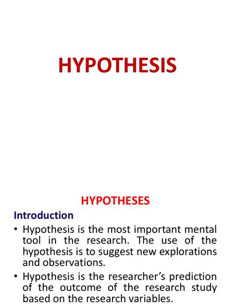 Hypothesis | PDF | Hypothesis | Statistical Significance