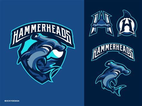 HAMMERHEADS SHARK MASCOT LOGO | Sports logo inspiration, Sports logo design, Team logo design