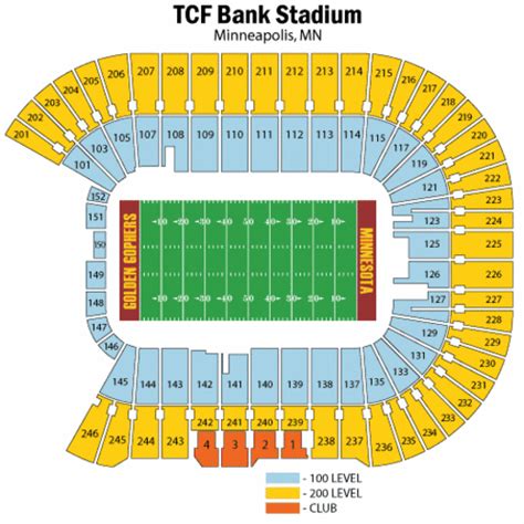 Tcf Bank Stadium Seating Chart