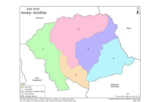 Map of Sandakpur Rural Municipality, Ilam, Nepal – Nepal Archives