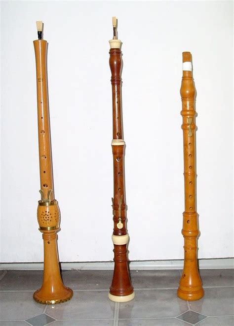 L to R: Schawm, Baroque Oboe, and 18th Century Clarinet. | Art | Pinterest | Instruments ...