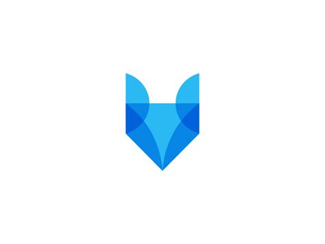 Blue Fox / logo design by Deividas Bielskis on Dribbble