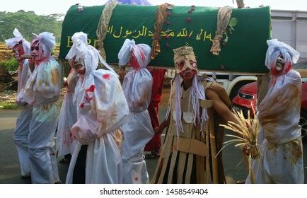 Cultural Parade Death Cage Pocong Costume Stock Photo 1458549404 ...