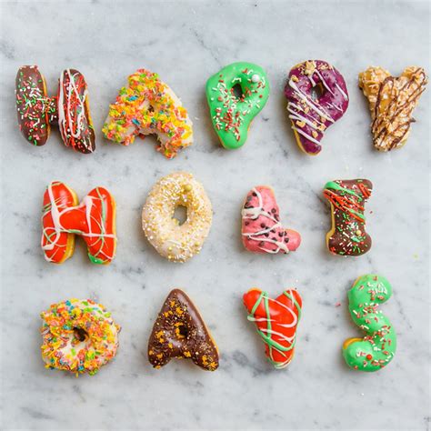 Angel Food Bakery + “Happy Holidays” Message Donuts