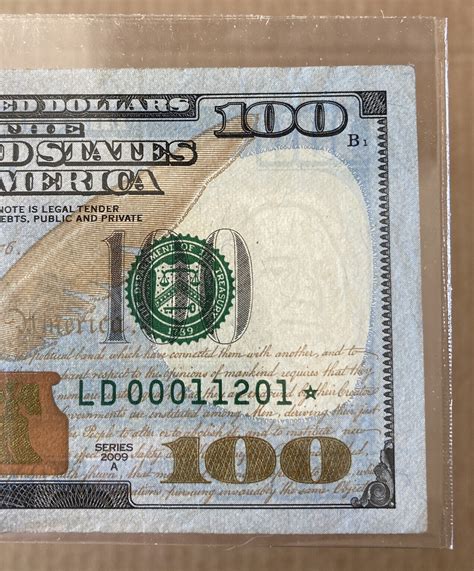 2009A $100 Dollar Star Note RARE LOW 5 Digit Serial Number LD 00011201 ...