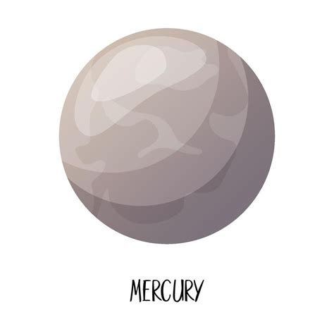 Cartoon Solar System Planets: Mercury