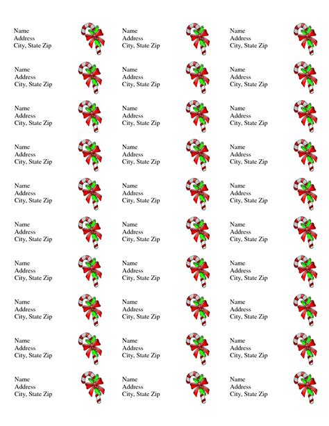 Printable Christmas Return Address Labels