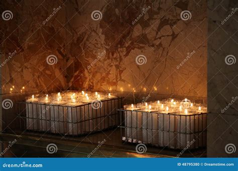 ALTAR CANDLE stock photo. Image of church, altar, chapel - 48795380