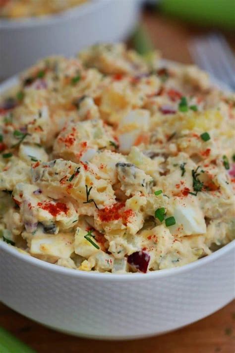 The Best Mustard Potato Salad with Eggs - Scrambled Chefs