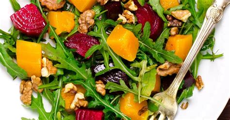 Roasted Beets With Walnuts & Honey Mustard Vinaigrette