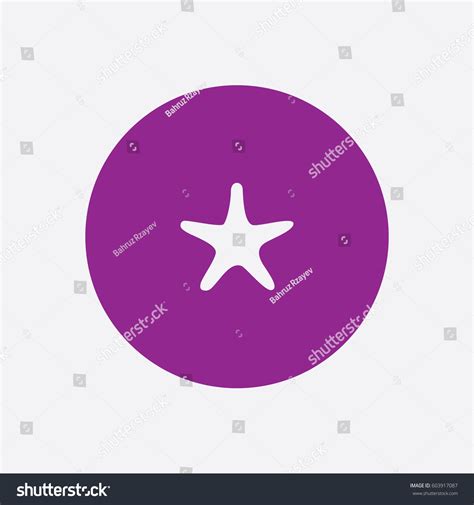 Starfish Icon Silhouette Vector Illustration Stock Vector (Royalty Free ...