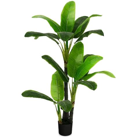 Gymax 5 ft. Artificial Tree Fake Banana Plant Faux Tropical Tree for Indoor and Outdoor GYM10241 ...