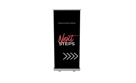 Next Steps Retractable Banner | Stained Red Printing