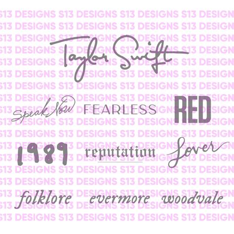 BUNDLE 10 Taylor Swift Svgs Design Cut Files for Cricut - Etsy