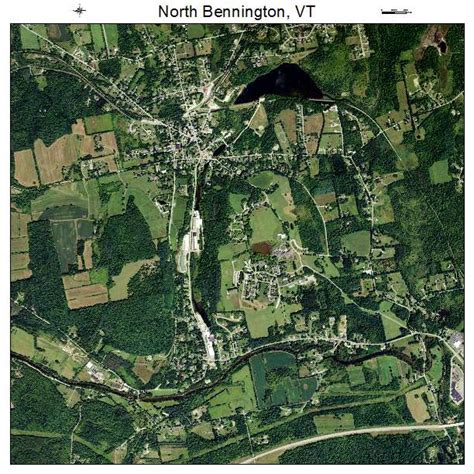 Aerial Photography Map of North Bennington, VT Vermont