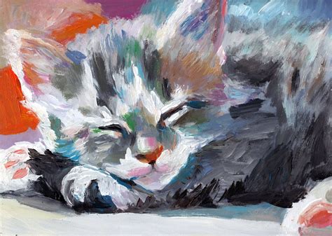 Small cat / Original painting / Acrylic | Cat painting