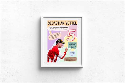 Sebastian Vettel QUOTES Wall Decor, Formula 1 Inspired Wall Art ...