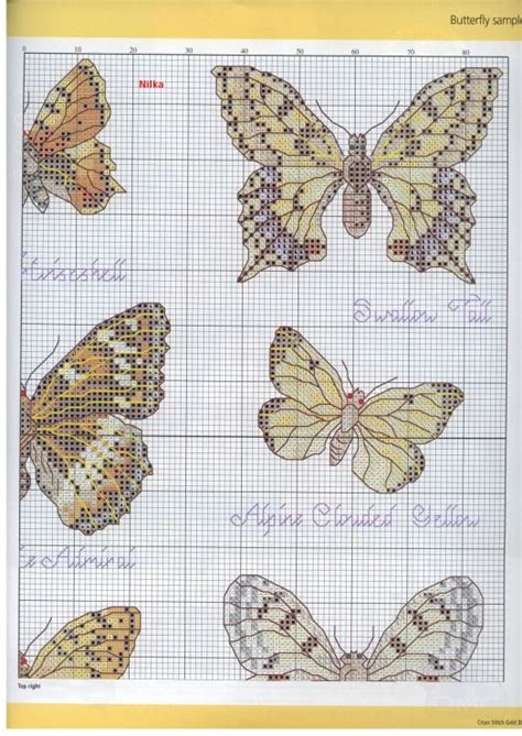 Cross stitch butterflies and chart. Gallery.ru / Фото #29 - 47 ...