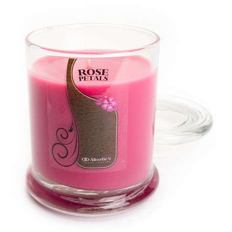 Rose Petals Candle - Medium Pink 10 Oz. Highly Scented Jar Candle - Made With Natural Oils ...