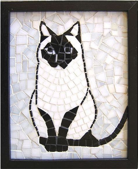 Siamese | Projets de mosaïque, Animaux en mosaïque, Art de la mosaïque