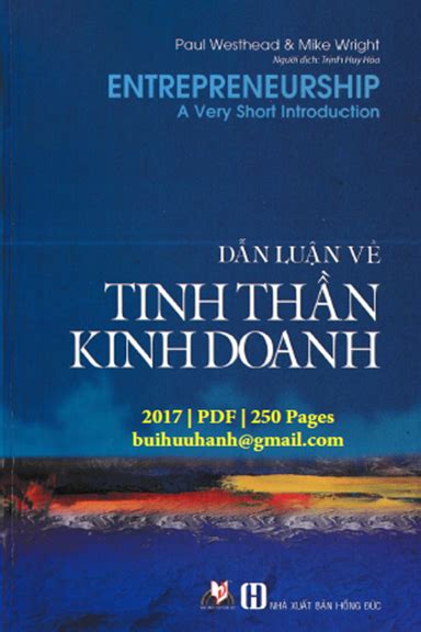 Dẫn Luận Về Tinh Thần Kinh Doanh (NXB Hồng Đức 2017) - Paul Westhead ...