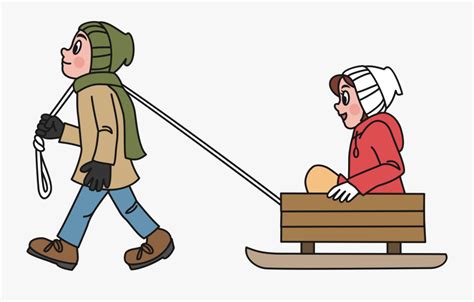 Transparent Sledding Clipart - Pulling Sledge Clipart , Free Transparent Clipart - ClipartKey