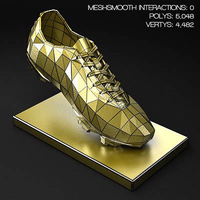 golden boot award 3d model