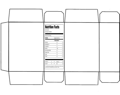 Nutrition Facts Cereal Box Template