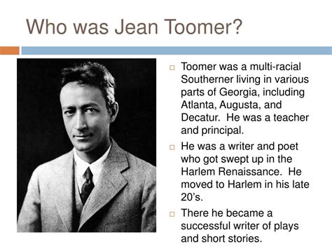 PPT - JEAN TOOMER: THE BRIDGE BETWEEN HARLEM AND THE LOST GENERATION PowerPoint Presentation ...