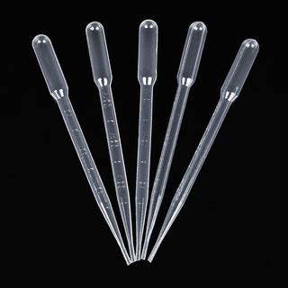 100Pcs 1/2/3/5/10mL Disposable Plastic Droppers Transfer Pipettes, Plastic Graduated Pasteur ...