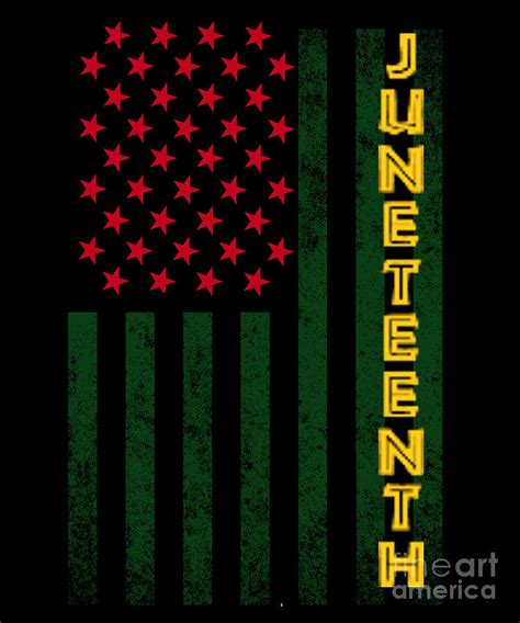 Juneteenth Freedom Day American Flag with African Colors Digital Art by Beth Scannell - Pixels Merch