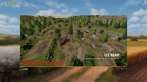 Farming Simulator 19 American Map - Vector U S Map