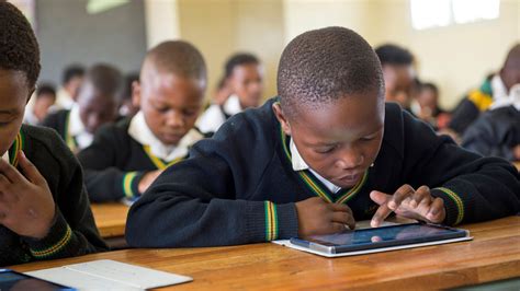 South African student with a tablet benefits from data-driven education