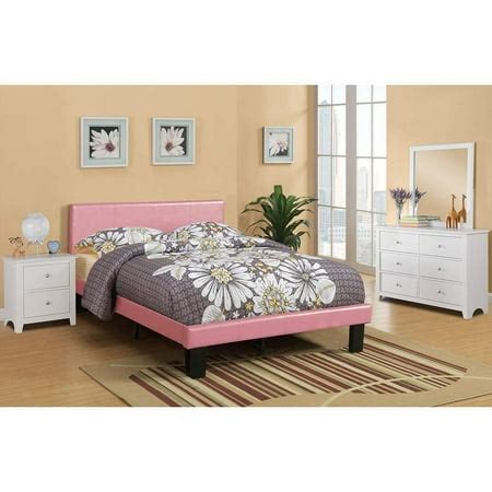 Pink Faux Leather Upholstered Twin Bed Frame - Walmart.com