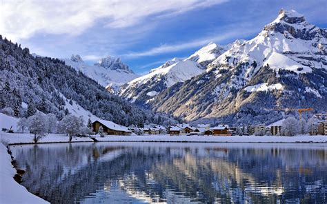 landscape, Mountain, Lake, Snow Wallpapers HD / Desktop and Mobile Backgrounds