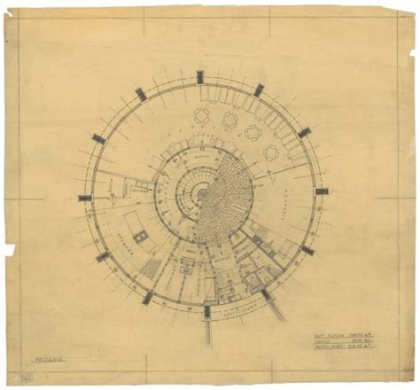 Rotunda on Chopok. Ground floor plan. free public domain image | Look and Learn