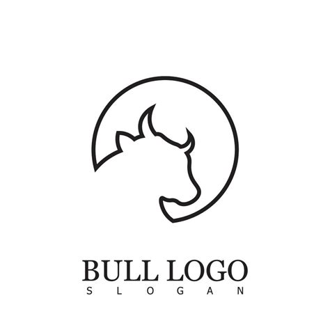 bull logo design symbol 13129817 Vector Art at Vecteezy