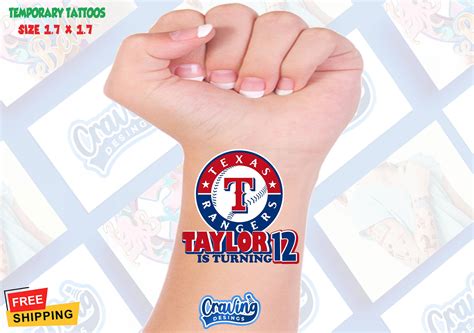 Texas Rangers Tattoos Texas Rangers Temporary Tattoos Texas | Etsy UK