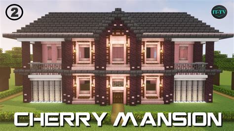 Building A LARGE CHERRY WOOD HOUSE In Minecraft (TUTORIAL) #2 - YouTube