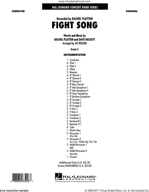 Fight Song sheet music (complete collection) for concert band